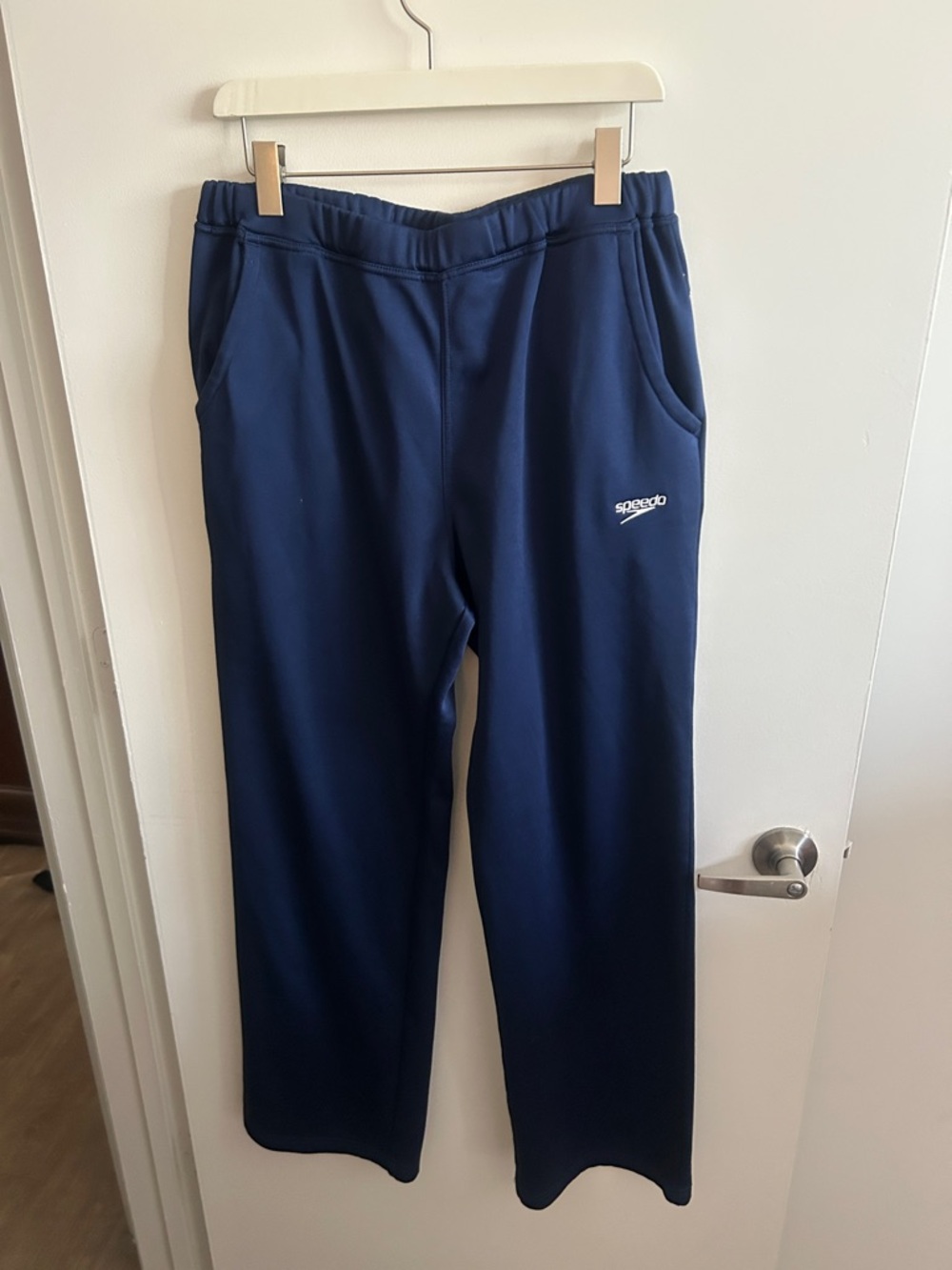 Speedo Men's Dark Blue Athletic Joggers with Logo - Size Large